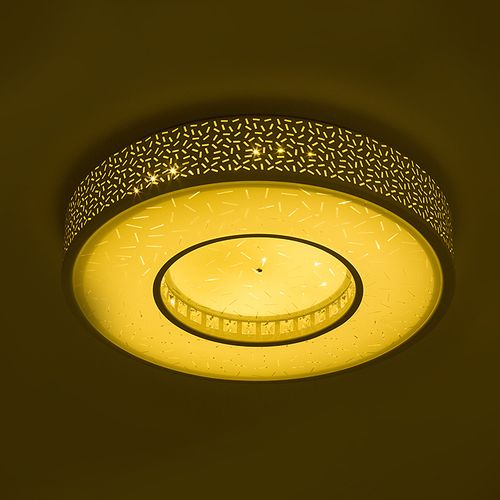 现代简约灯具正方形压水晶灯卧室灯饰v-2051大圆形吸顶灯.